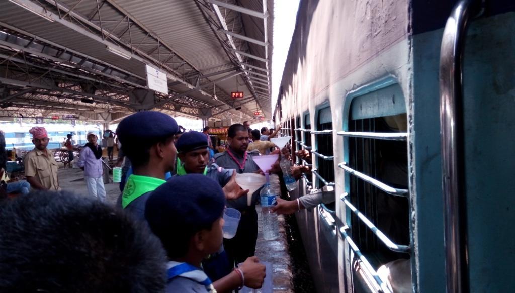 water Distribution service at kharagpur railway station from 05may to 31may 2017.