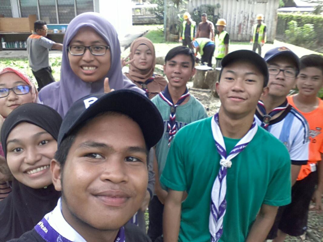 Gotong royong di Ibu Pejabat Pengakap Malaysia Cawangan Sarawak,Batu Lintang