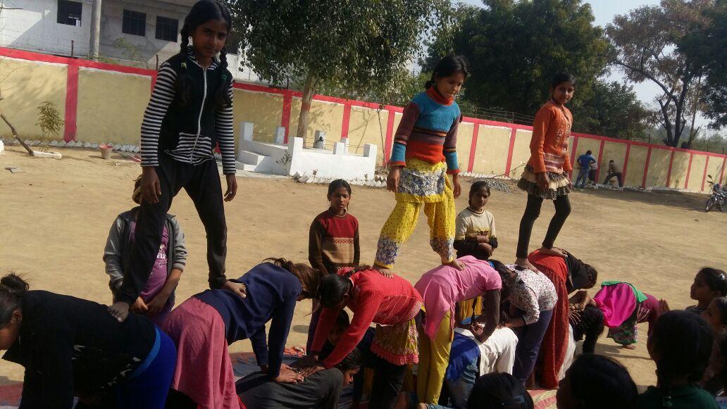 Pyramid of  Made  By KGBV Girls 
