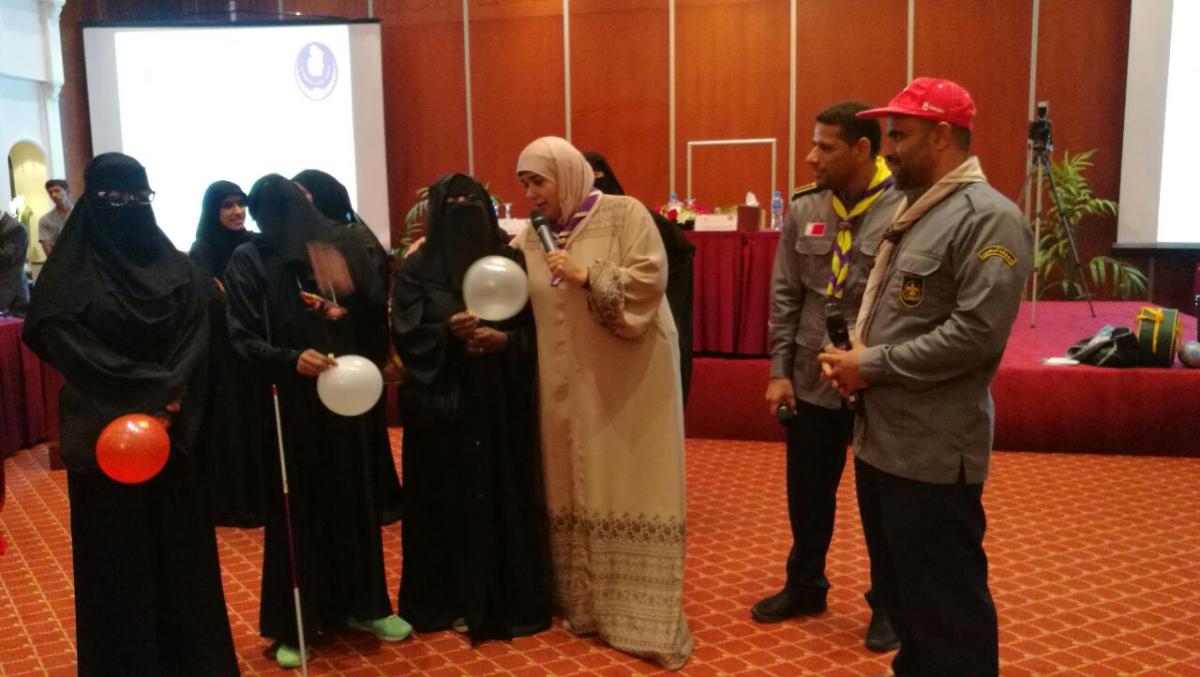 مشاركة جوالة نادي المالكية في إحتفالية المعسكر الخليجي الأول للمرأة الكفيفة