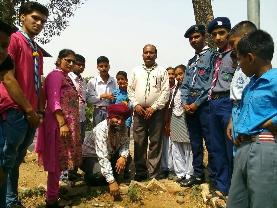 Kailash rover open crew kangra ne Govt s.s.school jawali ke scout & guide k sath aj paryabaran divas manaya
