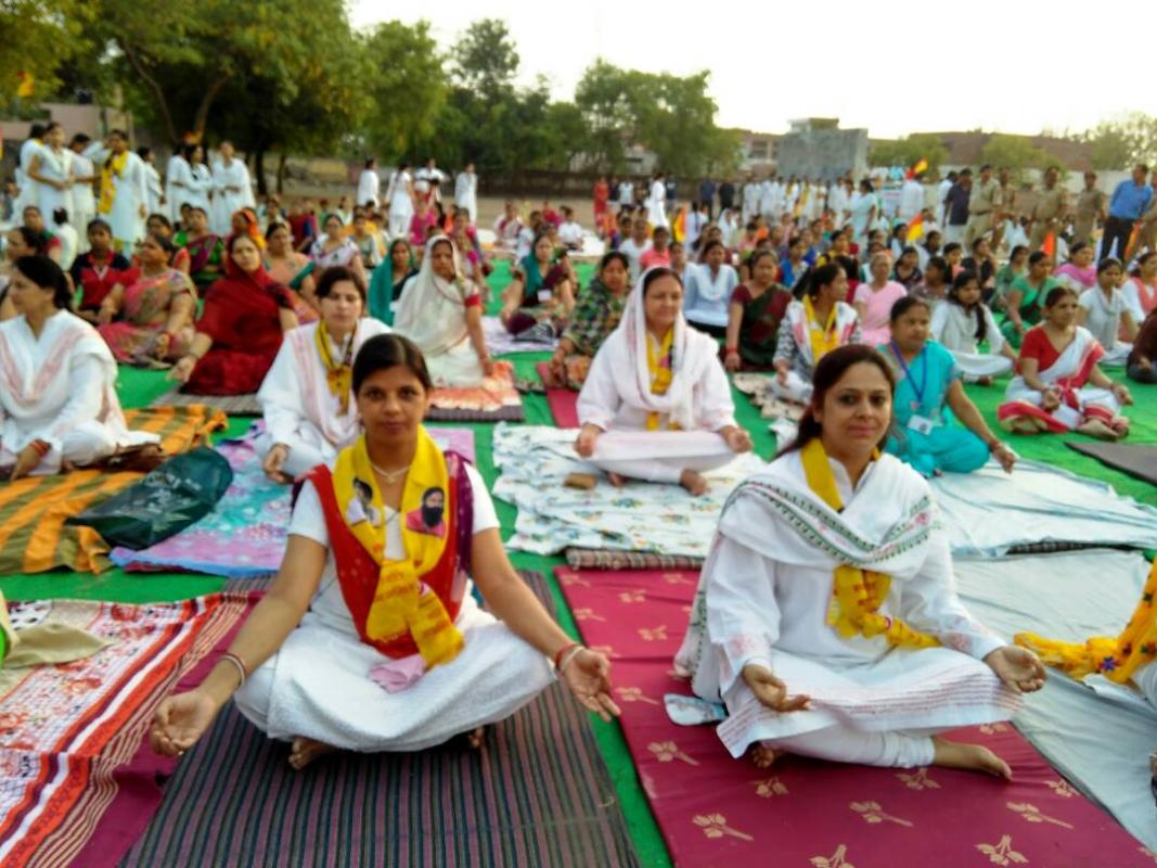 International yoga day in Dust.  Jalaun U. p. 
