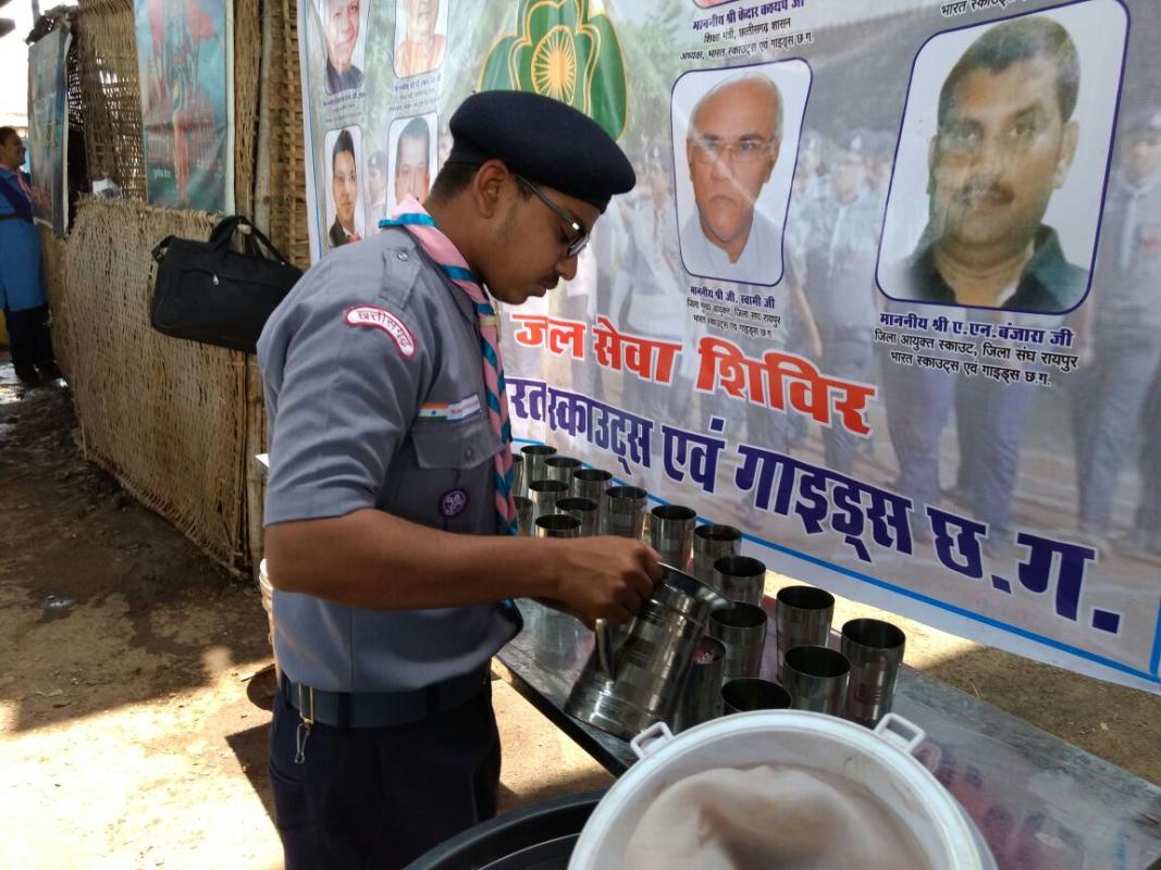 Water distribution camp