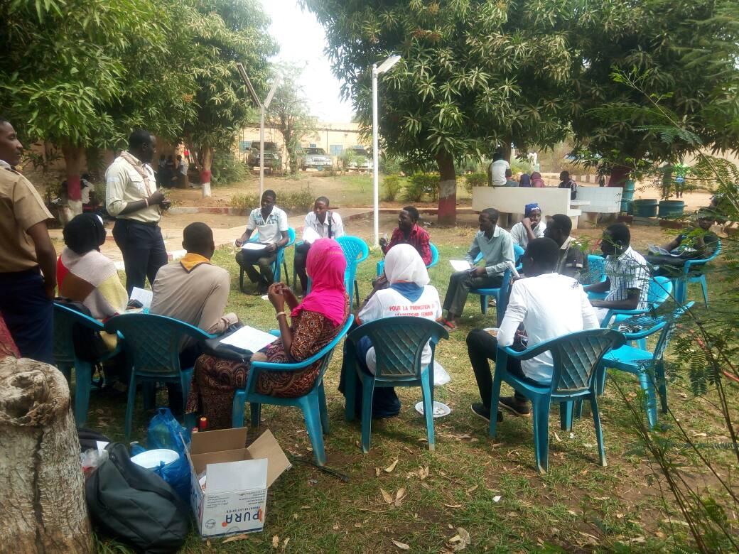 Stage d'acceuil des scouts Universitaire au Niger