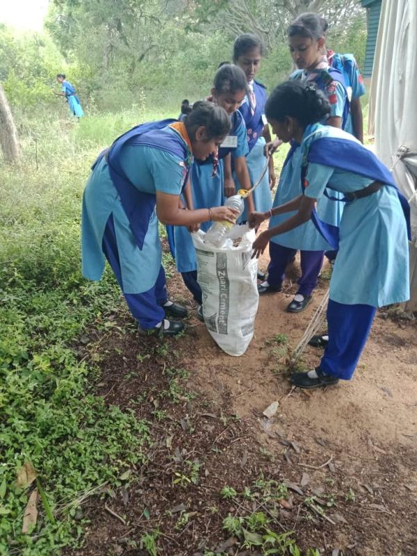 Swachh bharath cleanliness drive at Rajyapuraskar testing camp for Rovers & Rangers 