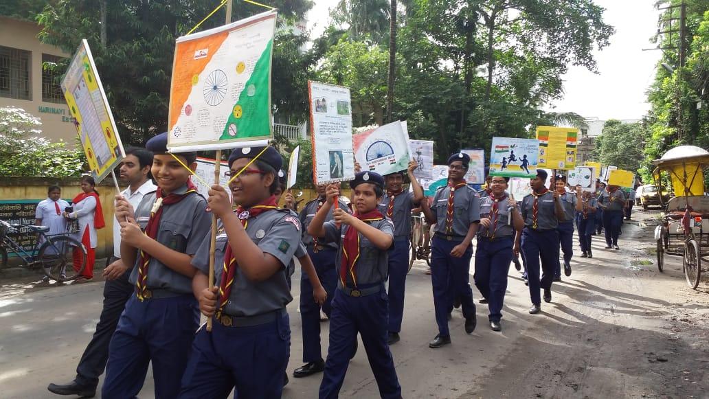 # Service for the Nation with a Spirit of Patriotism. Marchpast and Training by Guides for Independence Day 