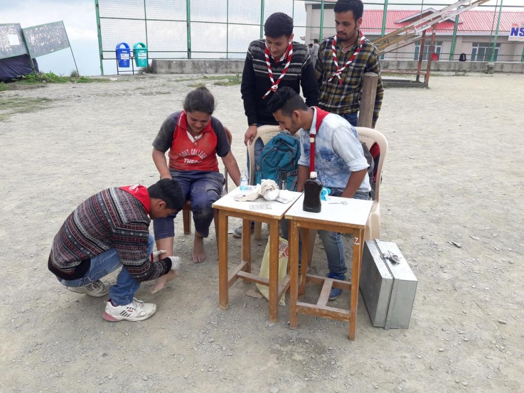 First aid facility for players on sports day 