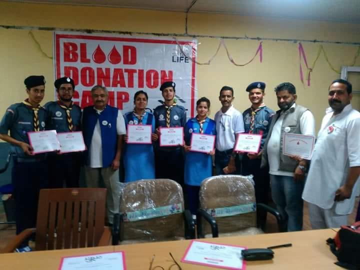 Service at a Blood donation camp