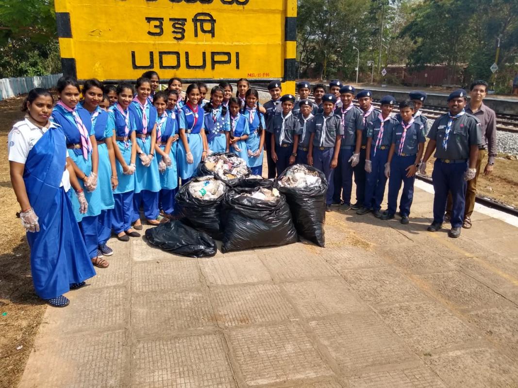 #32nd month of Swacch Bharath Abhiyaan Cleanliness Drive by The Bharath Scouts And Guides