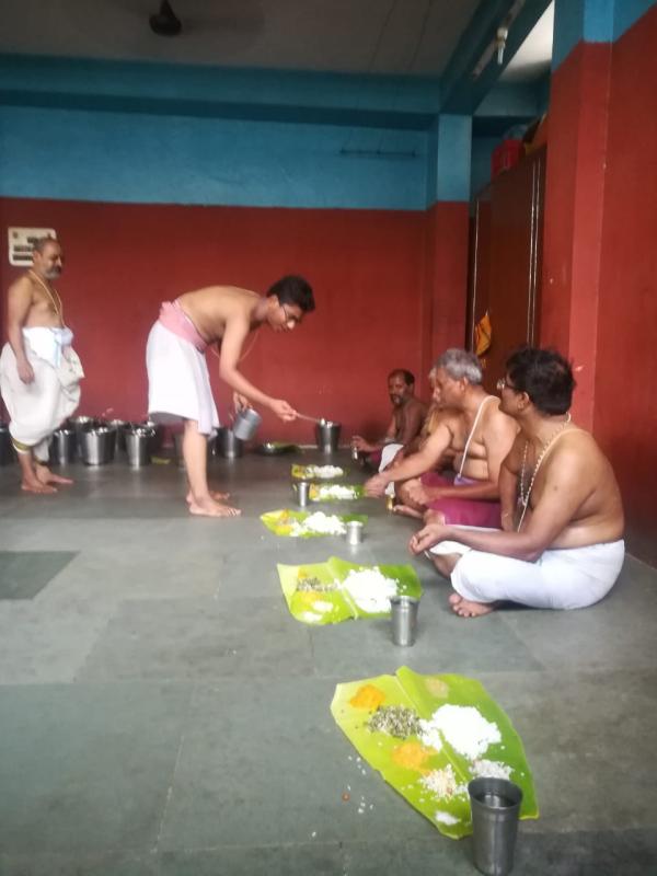 Service project at Ragavendra swamy temple