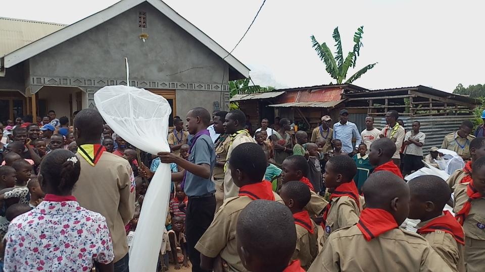 Scouts Aganist Malaria campaign bu Uganda scouts