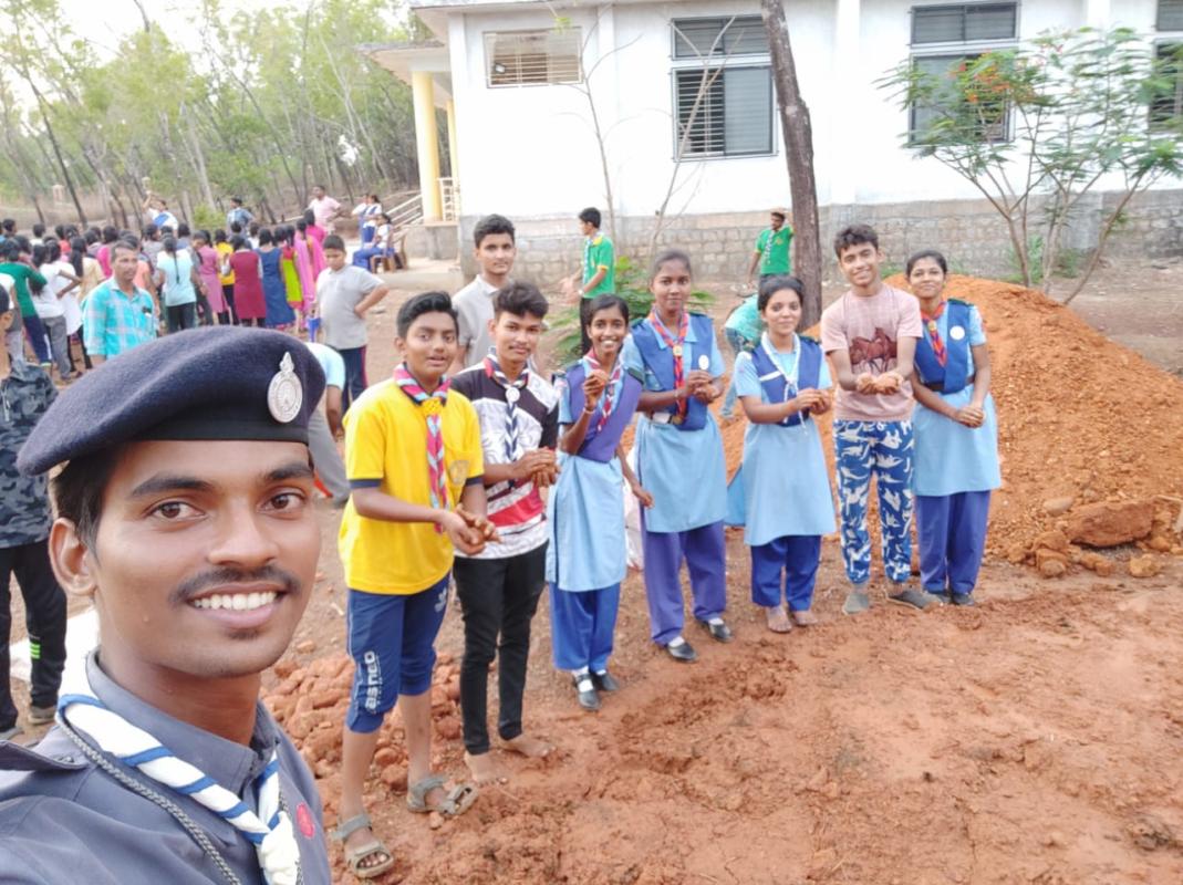 "Seed Ball making service" by Bsg district association Udupi's scouts and Guides & Rovers and Rangers, karnataka State, India.