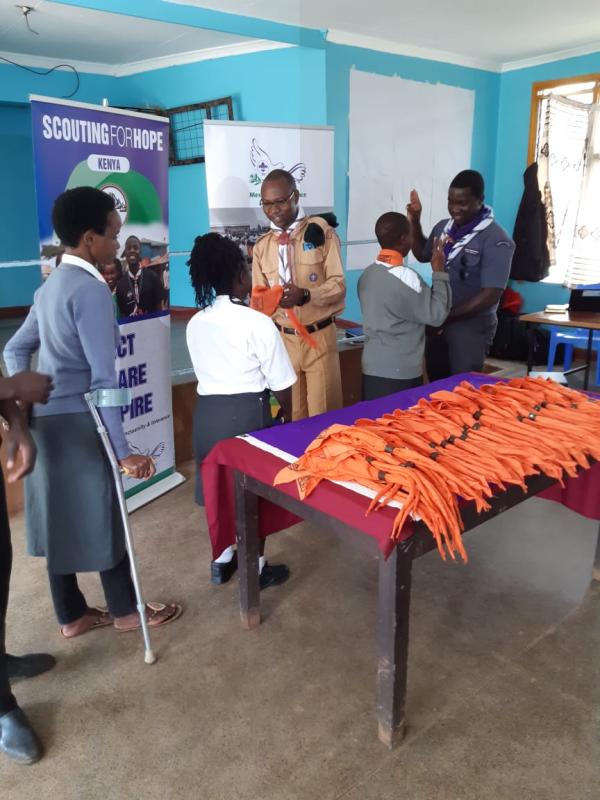 Differently abled new rover scouts.