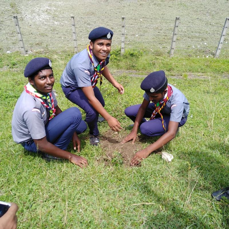 World scarf day celebration cum sanitation on the bank of dima river and tree planting programme.