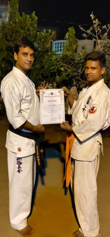 my first international  fight certificate marcal tournament world karate j.b karate club india