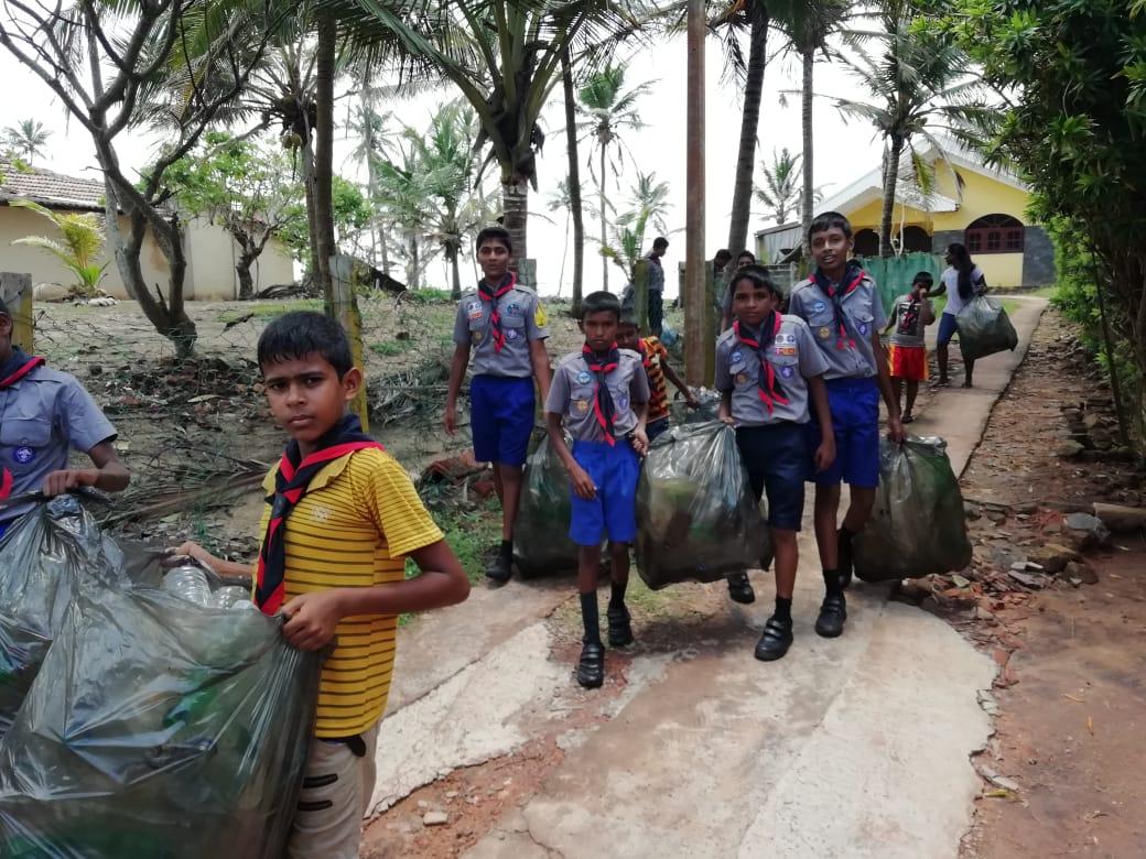 International Day Of Peace 2019 - Beach Cleanup Program Organized by Pamunugama YMCA open Scout Troop in Sri Lanka Scout Assciation Negombo District Branch