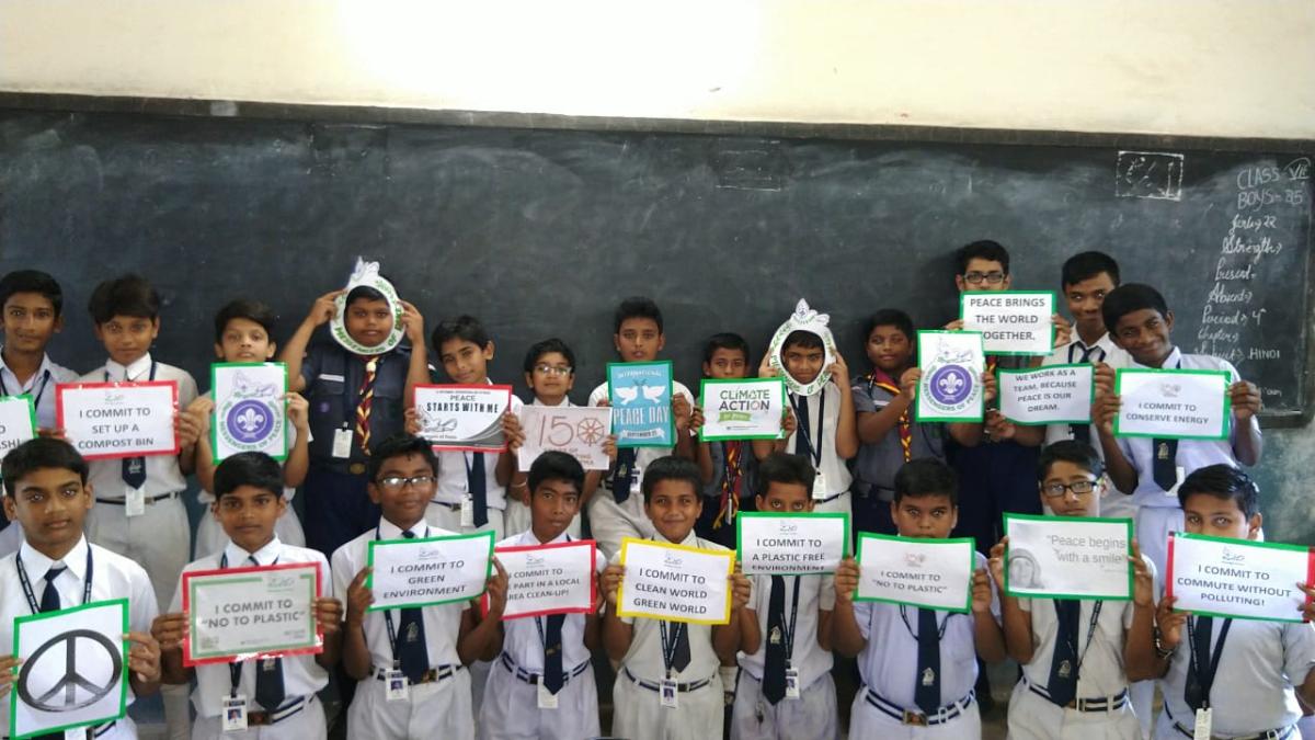 INTERNATIONAL DAY OF PEACE day 01 by East Coast Railway Bharat Scouts and Guides, School Group