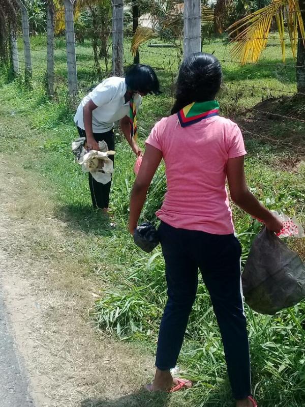 cleaning around school