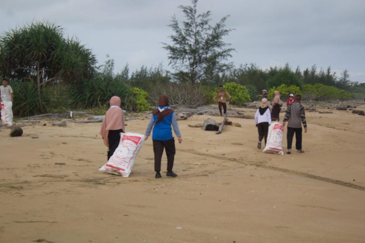 Pelepasan Anak Penyu di Sungai Belacan Paloh, West Kalimantan Indonesia.