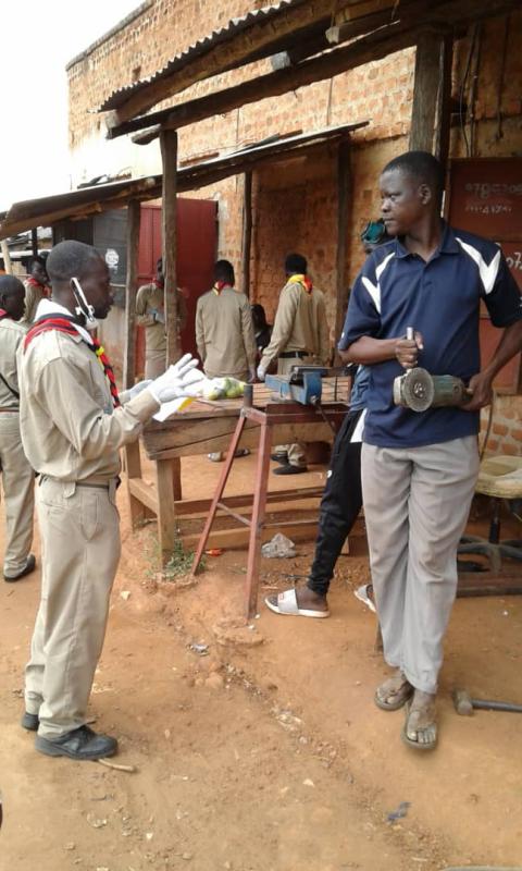 Corona Virus ( Covid -19)  Sensitization by scouts from Uganda 