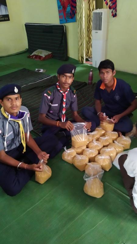 Distribution of relief materials to poor families