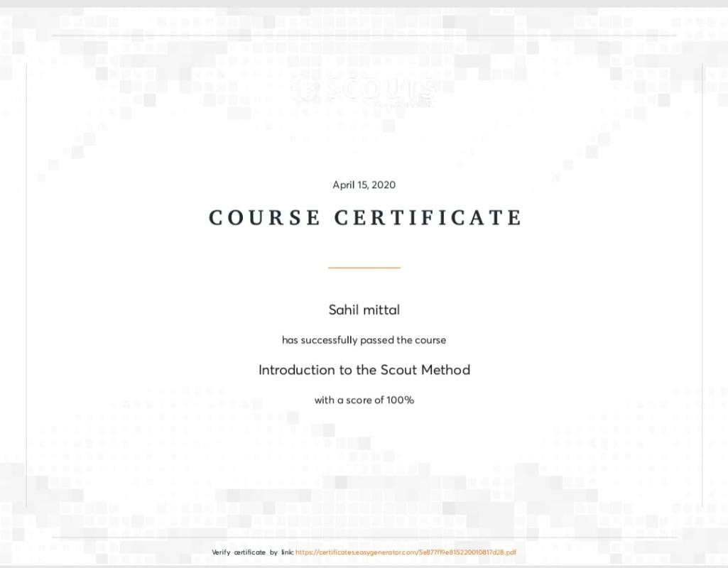 E-learning Introduction to the Scout Method