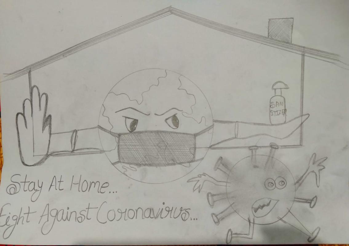 Painting for fighting against covid-19