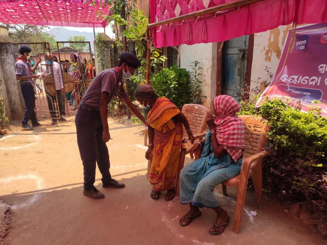 COVID-19 awareness and help people in bank