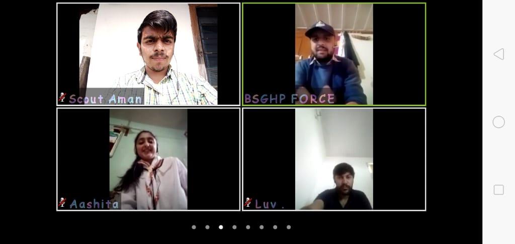 virtual meeting with all team leaders of project Scouts Fight Against Corona