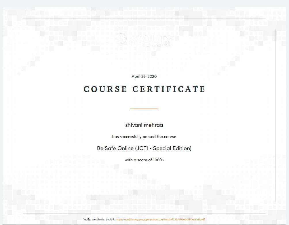 Be safe a online (joti spacial edition) 