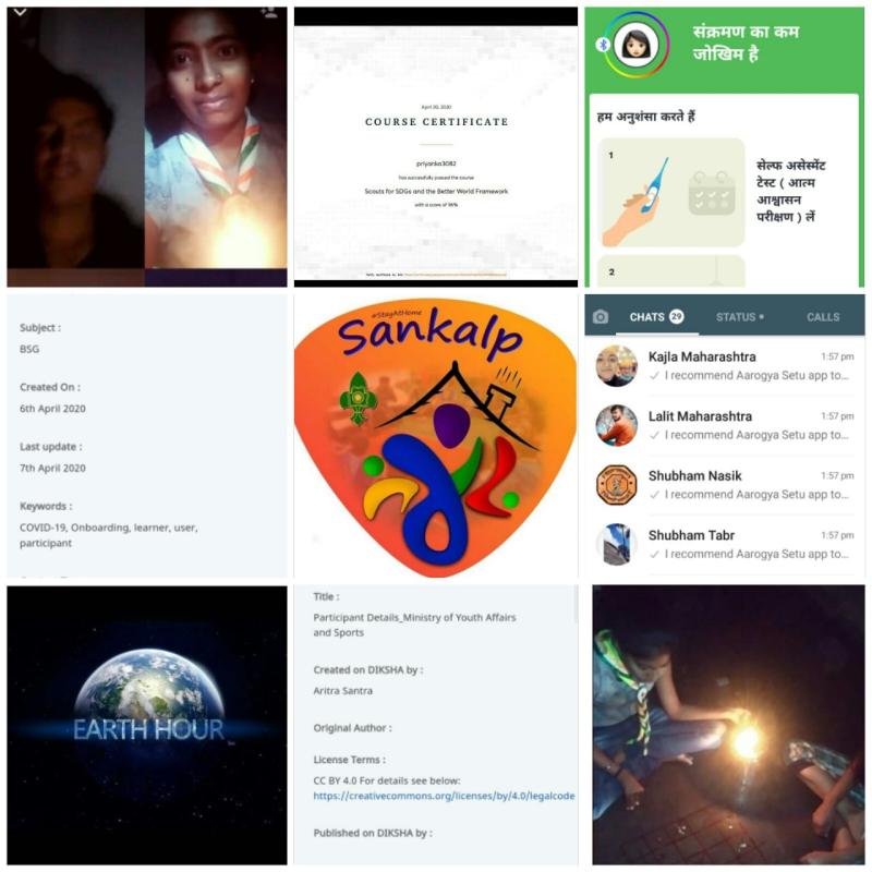 SANKALP-C-Earth Hour. D-Digital scouting Guiding