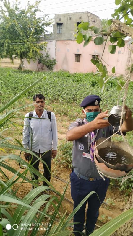 22 अप्रैल को पृथ्वी दिवस पर पक्षियों के लिए 5 परिंडे लगाए