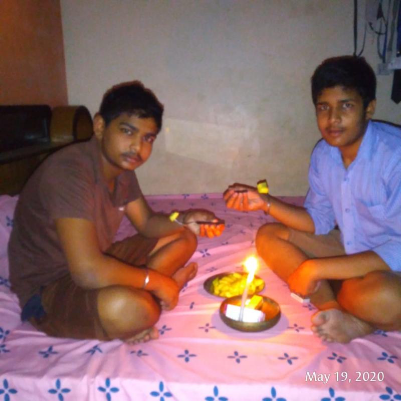 Dinner in the dark..