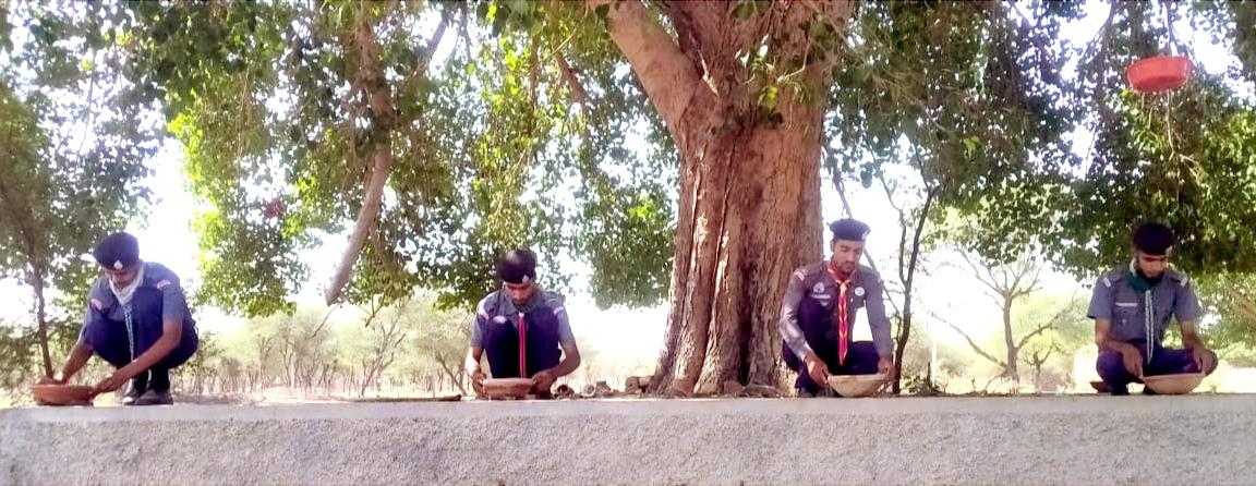  परिंडे बनाते हुए