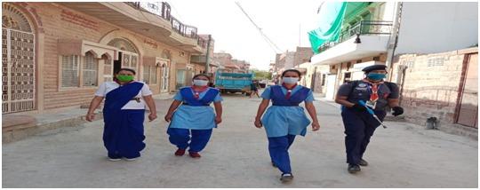 सैनिटाइज करने का कार्य BSG DHQ Jodhpur Rajasthan India 