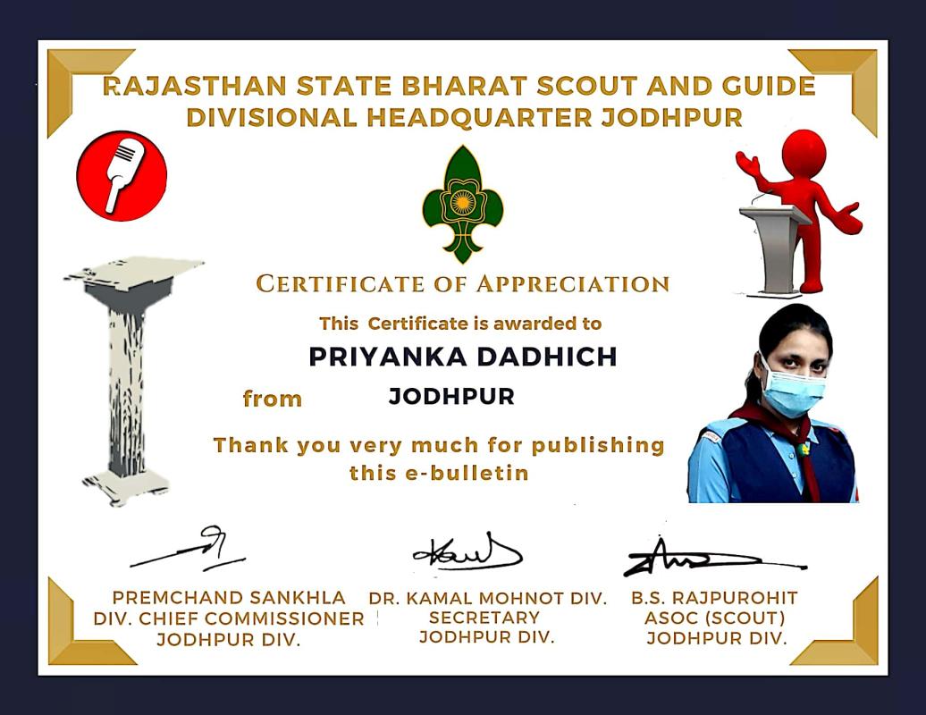 "E-bulletin work of Jodhpur division" BSG-DHQ-JODHPUR,RAJASTHAN
