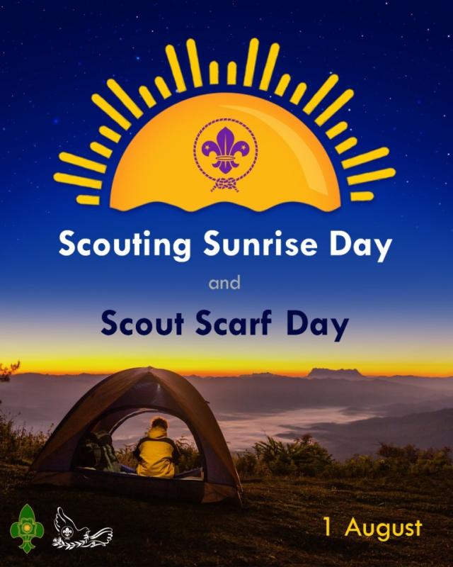 Good turn on scouting sunrise Day and scouting scarf day

