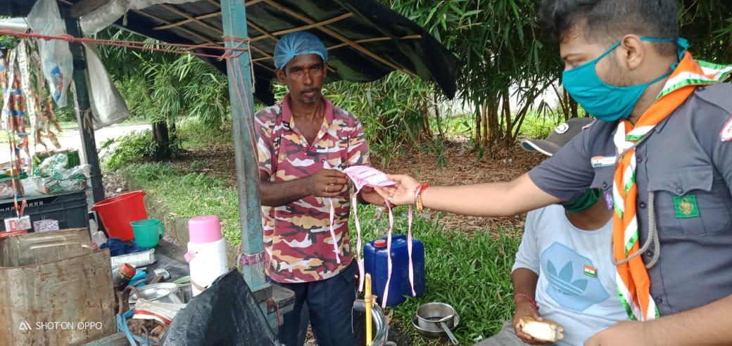 DISTRIBUTION  OF MASKS 