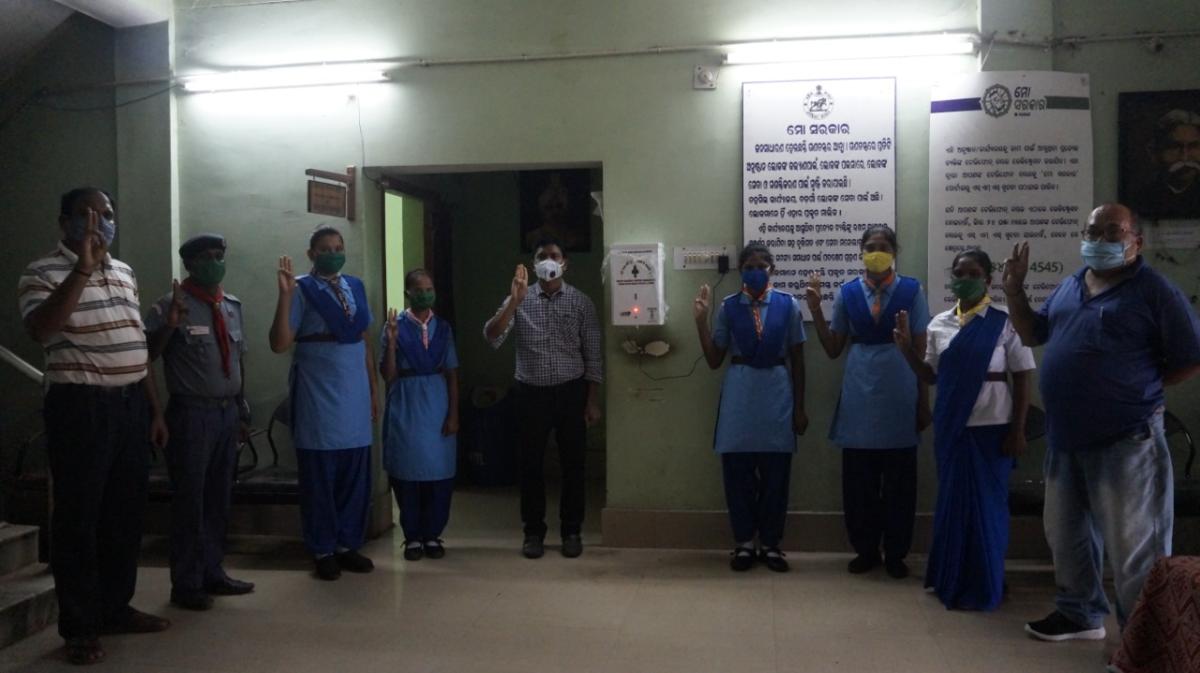 Distribution of Hand sanitizer machine 