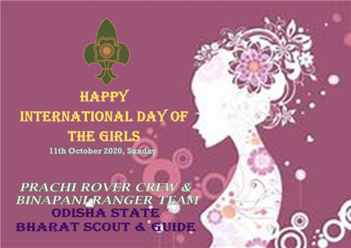 international day of girl webinar by prbr unit of UNC CUTTACK ODISHA STATE BSG ⚜️