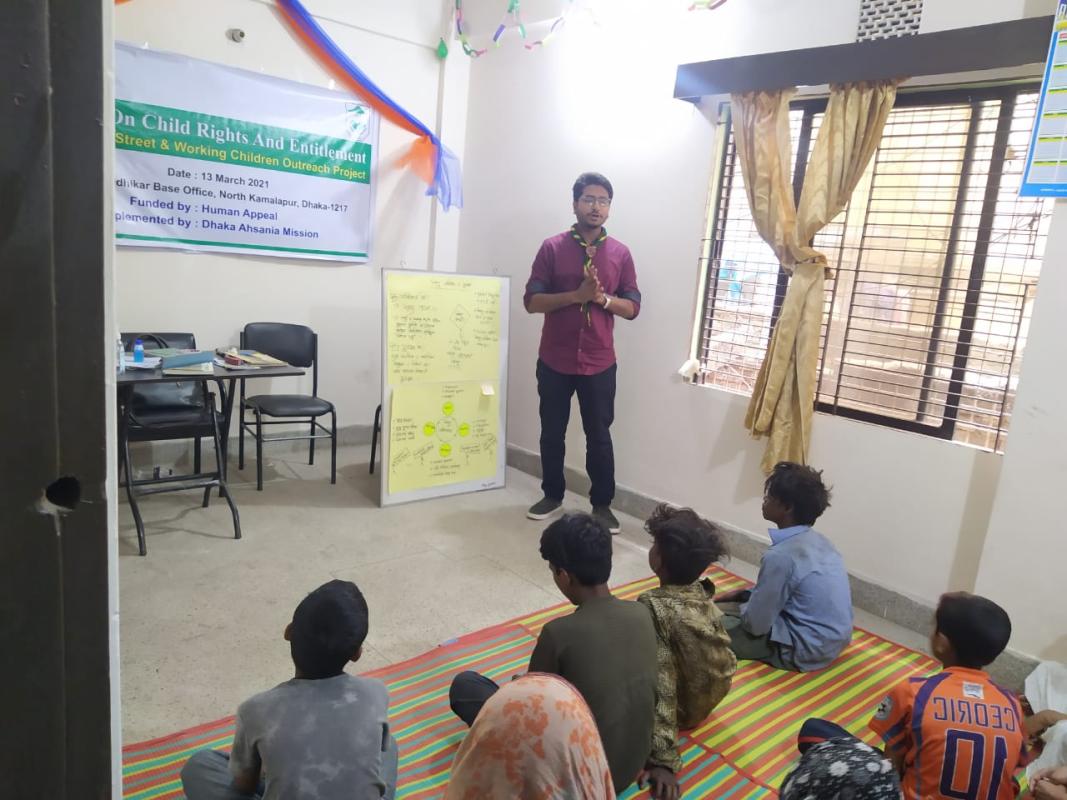 Session with Street children : Child Rights 
