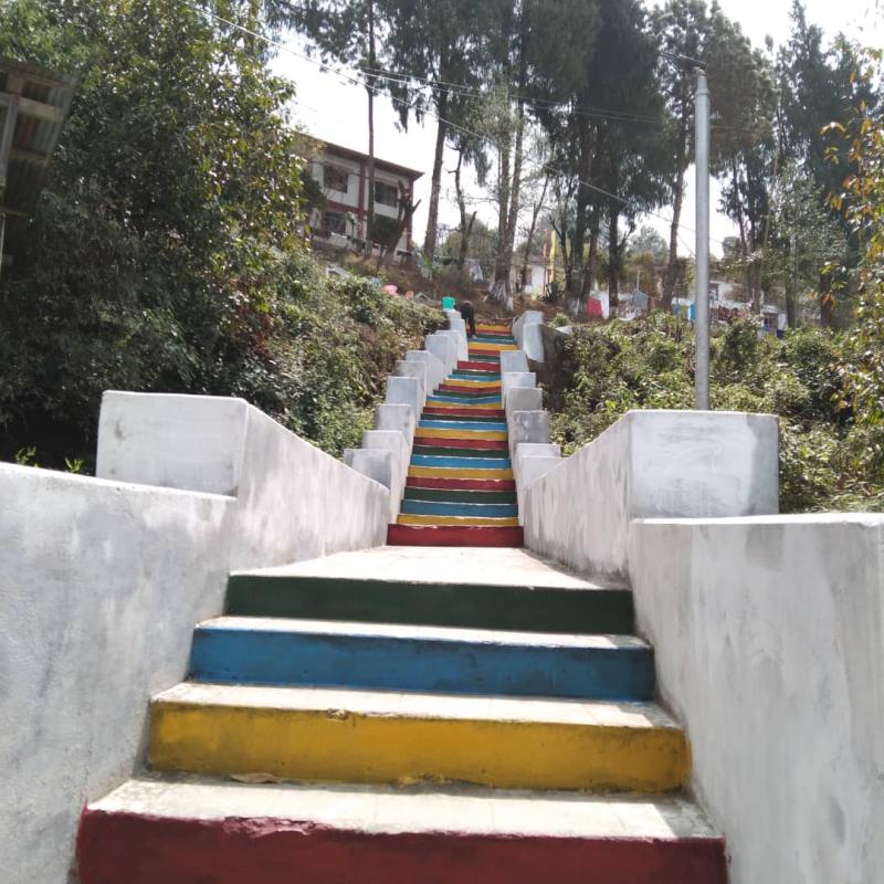 Repainting walls for beautification 