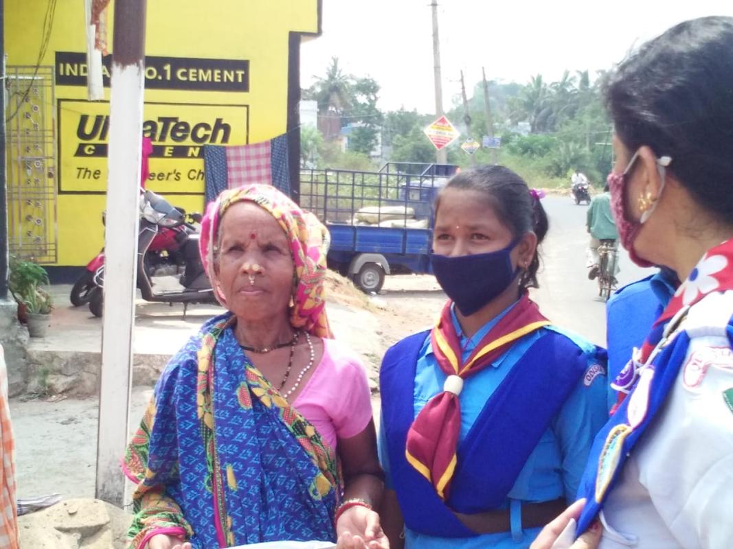 sila behera,mask distribution,s.b.sc.h.s.school.konisi.ganjam