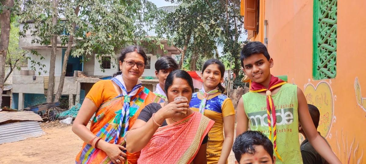 Distribution of curd water 