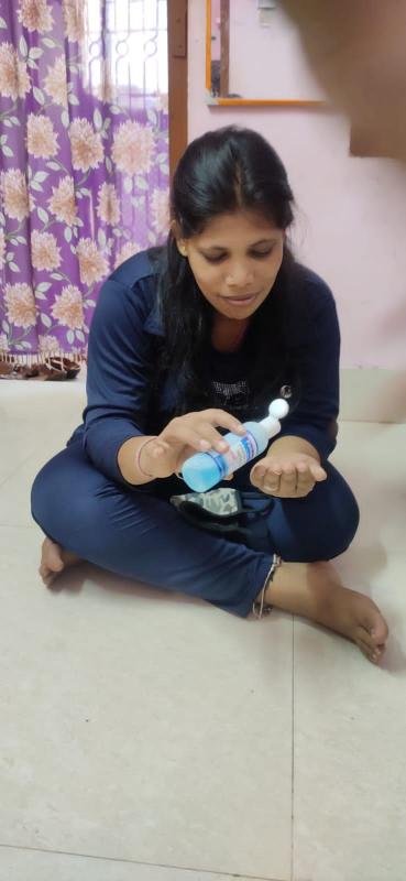 SMS CHALLENGE, MOTIVATING FAMILY MEMBERS TO ADOPT SMS, (WEAR MASK, SANITISE HAND, STEAM INHALATION) S. B. SC. H. S. SCHOOL KONISI GANJAM 