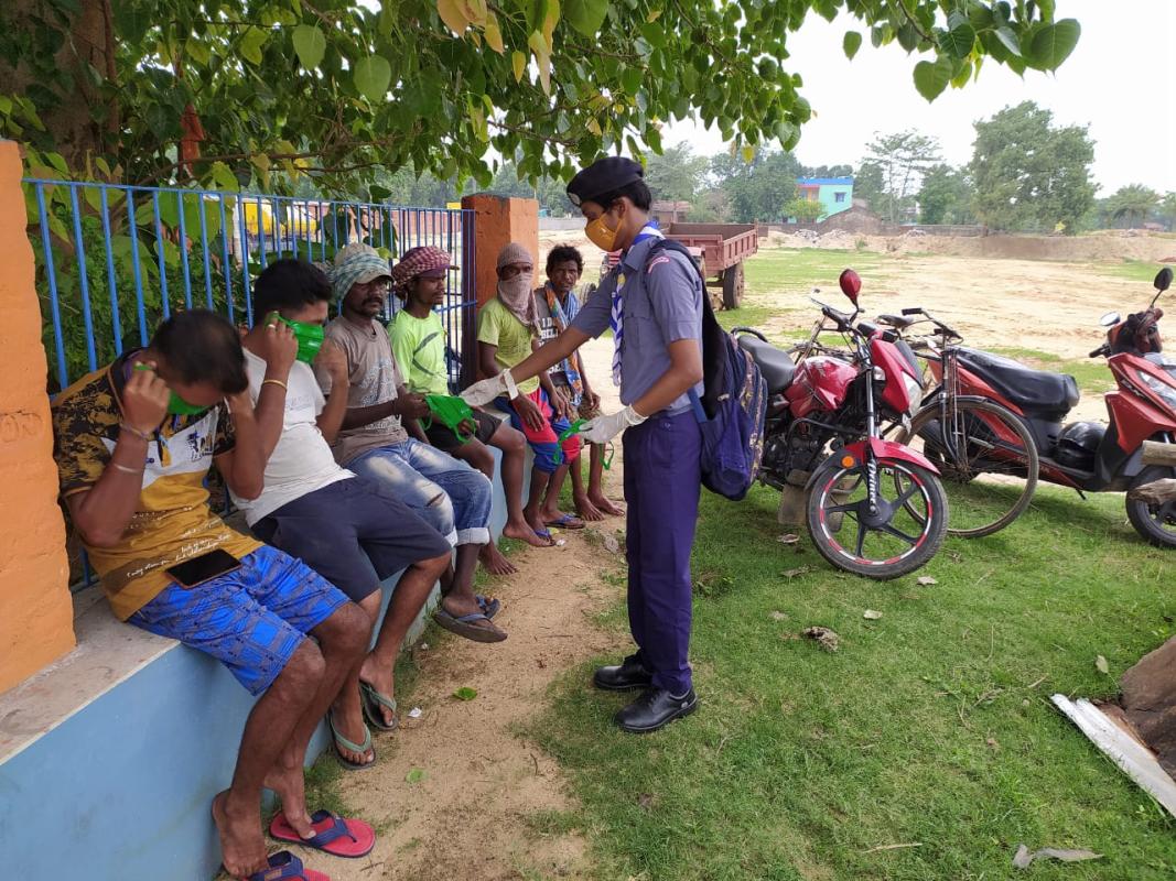Mask Distribution for poor people of the area