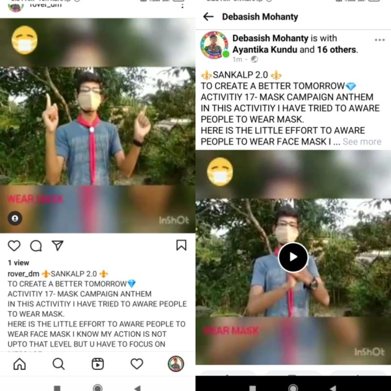 SANKALP 2.0 ACTIVITIY 17-MASK CAMPAIGN ANTHEM