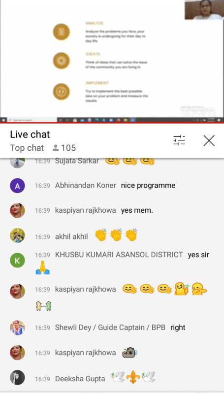 SDG प्रोजेक्ट के तहत राष्ट्रीय मुख्यालय द्वारा आयोजित I am a  Global Citizen में प्रतिभागिता