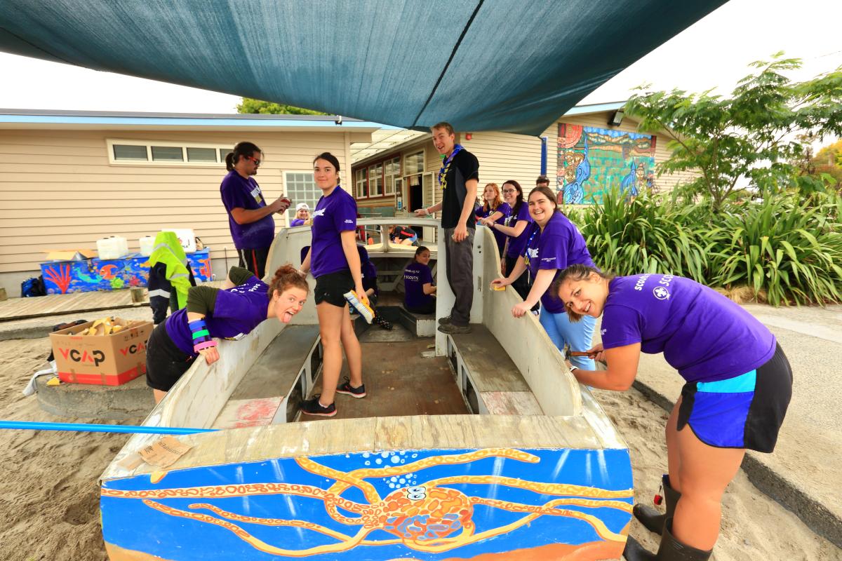 DecoMoot (NZ Moot 2016) service project at Waipawa School