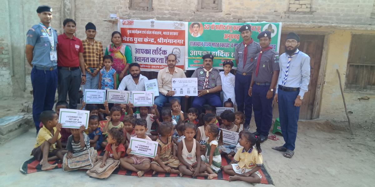 World Peace Day celebrated at Anganwadi Center.